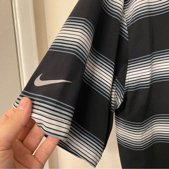 Nike Men’s Dri-FIT tour performing Polo shirt black stripe XL - Picture 4 of 10